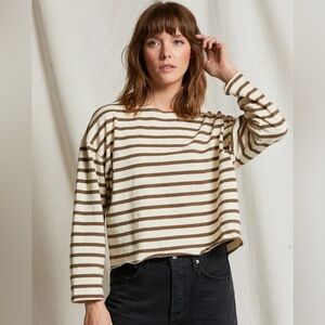 PERFECT WHITE TEE Taylor Striped Scoop Neck Top